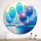 Designart - Colourful Ornamental Trees V - Modern Metal Circle Wall Art